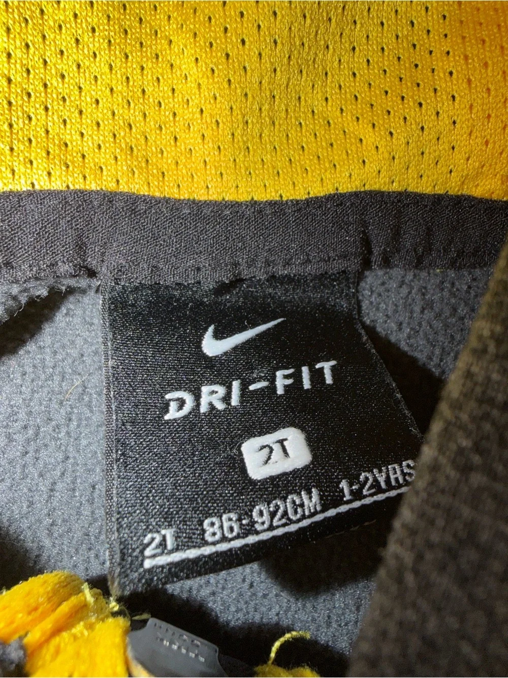 Nike Kids Gray & Yellow Full-Zip Dri-FIT Hoodie